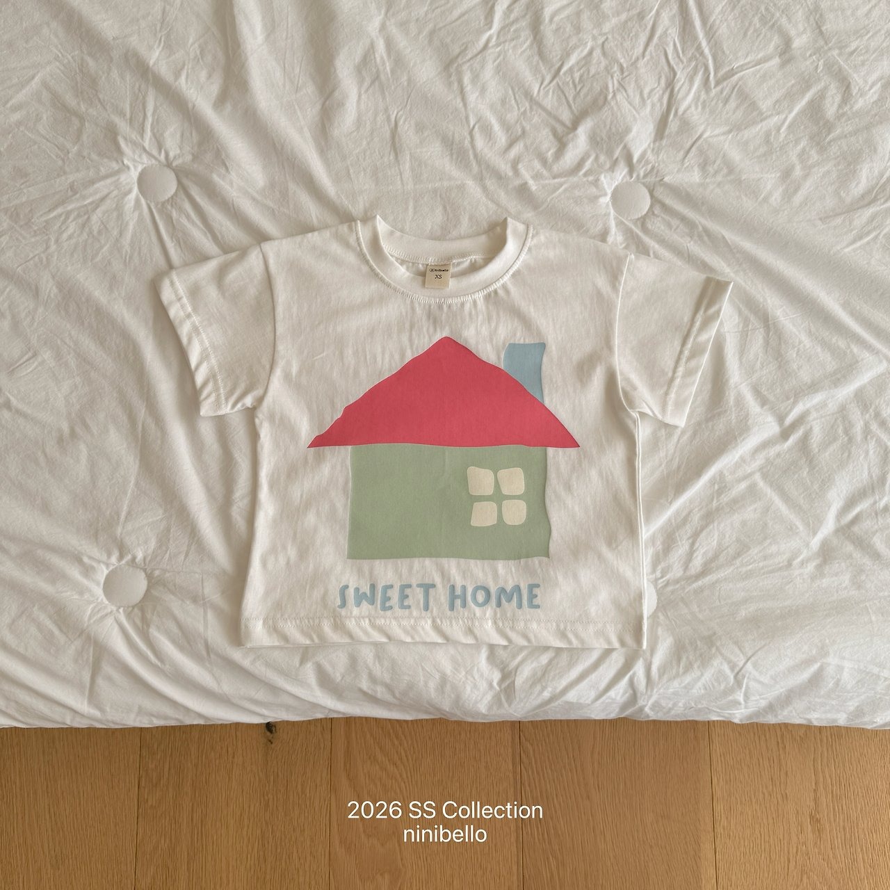 [ninibello] Sweet Home Short sleeve T-shirt / [니니벨로] 스윗홈반팔티