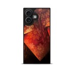 紅褄 - 和風 四角型 強化ガラスiPhoneケース