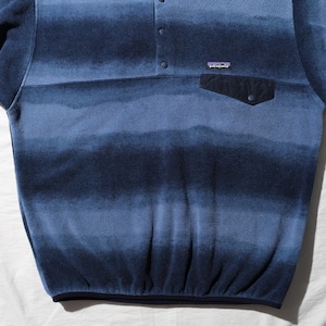 極美品 L 総柄 ブルー 15年 LW Synchilla Snap-T Patagonia シンチラ スナップT パタゴニア