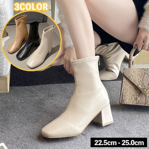 スクエアトゥ ショートブーツ レディース 春秋冬 きれいめ おしゃれ 大人 かわいい 通勤 ビジネス オフィス カジュアル 上品 歩きやすい 大人可愛い 大人女子