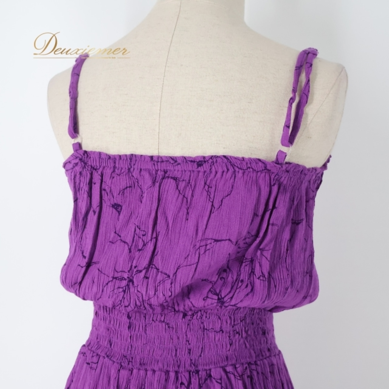 フラダンス 衣装 ワンピース ドレス パープル系 アレミティ ハワイアンプリント AREMITI ハワイアン アロハ フラ ダンス レッスン 練習 花柄 フラワープリント キャミソールドレス 華やか 鮮やか かわいい おしゃれ 上品 大人っぽい フラダンス衣装 パープルドレス アロハスタイル スリット 上品エレガント おしゃれ可愛い フラワープリント ハワイアンリゾート