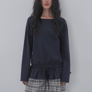 drawstring peplum top　J00449