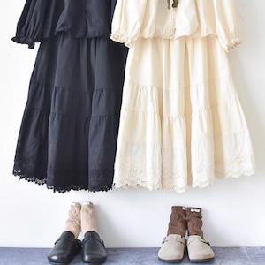 3色/クロシェレースコットンスカート ・9878 3色/クロシェレースコットンスカート ・9878