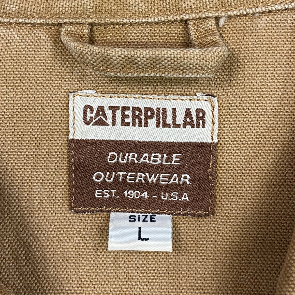 CATERPILLAR ダック地 フルジップ ワークジャケット メンズXL相当 古着