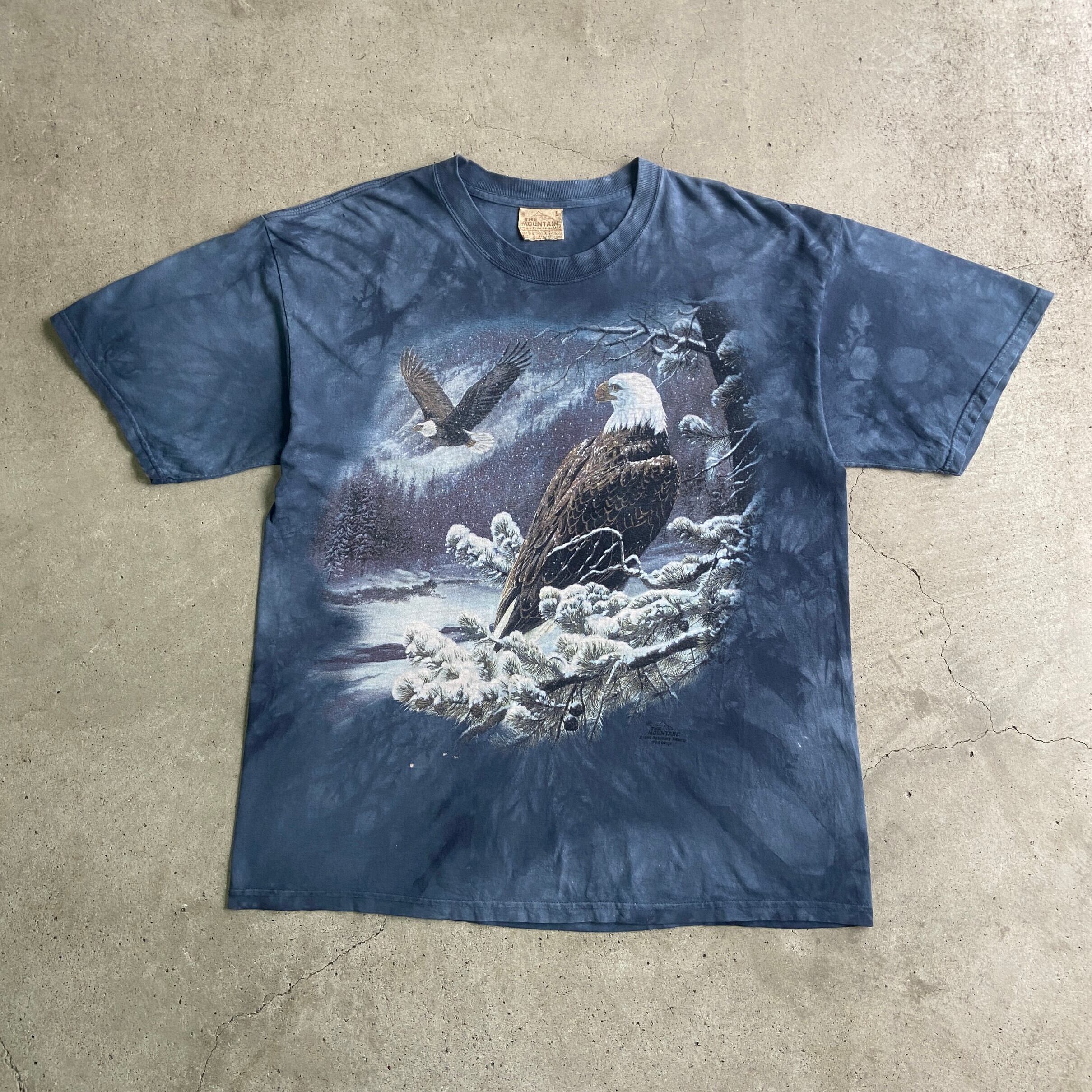 90年代 THE MOUNTAIN イーグル 鷲 アニマルプリントTシャツ メンズL
