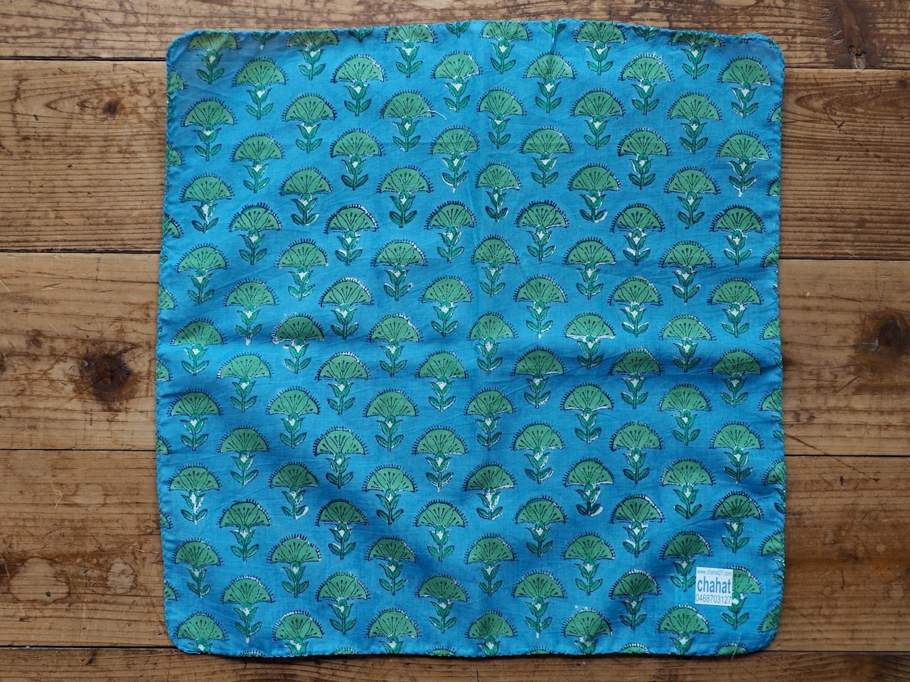 156ri049 Block Print Handkerchief b85