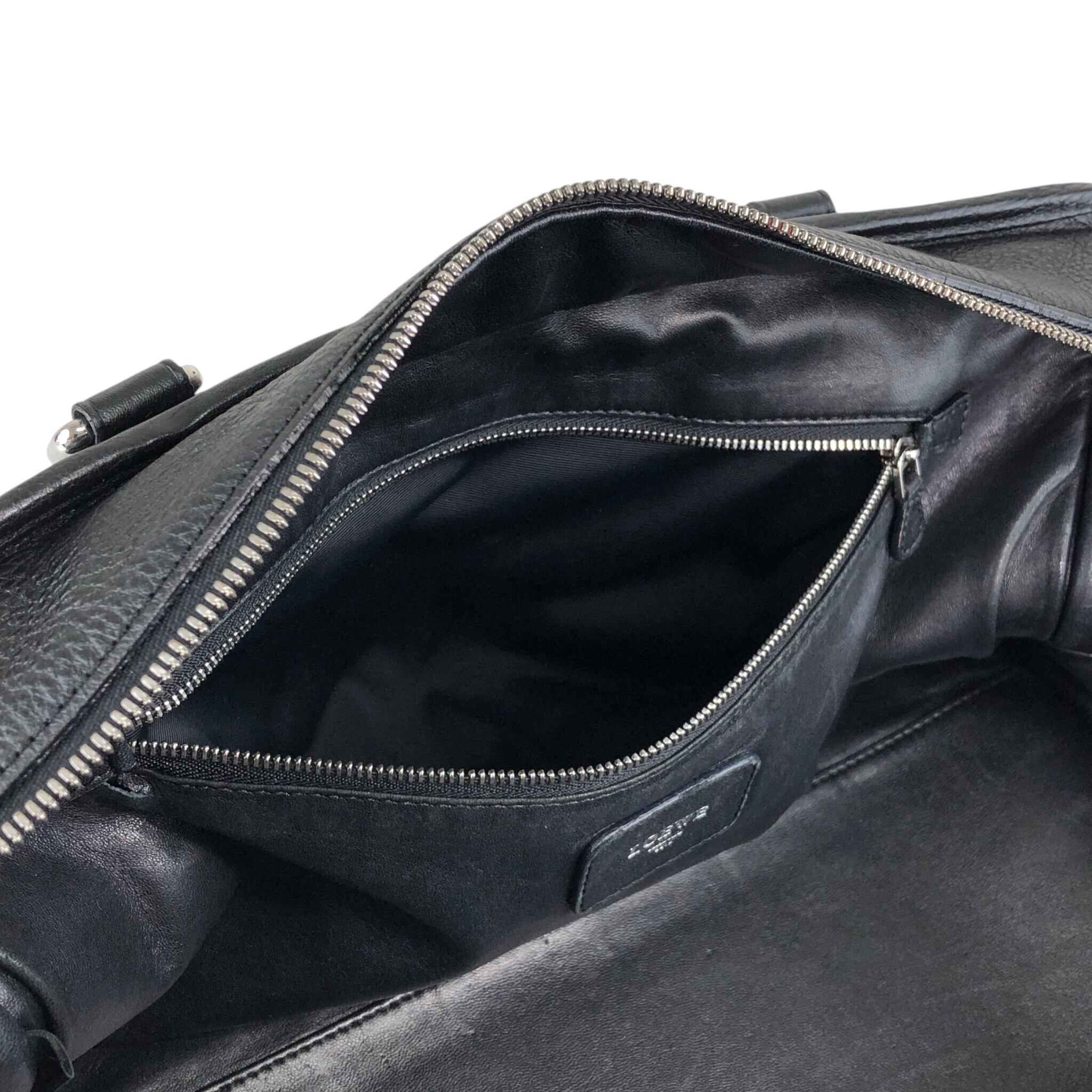 LOEWE ロエベ アマソナ36 ハンドバッグ ブラック アナグラム レザー