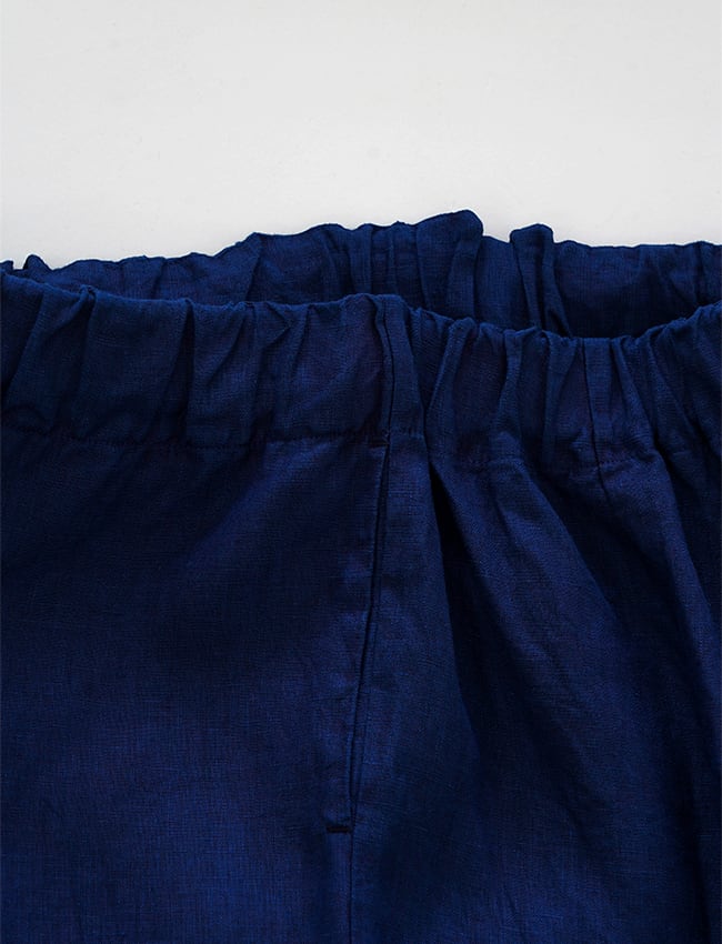 新品・未使用品！！ aulico : LINEN PANTS / NAVY 染め aulico : LINEN PANTS / NAVY | aulico
