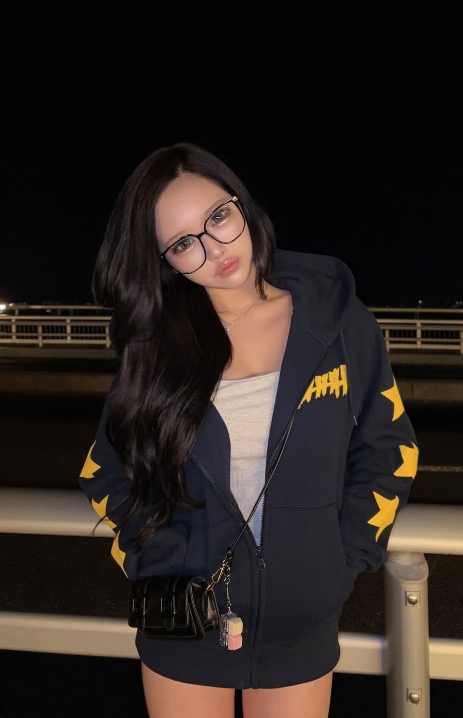 Shhh Design Zip Hoodie (Navy) | Pay ID