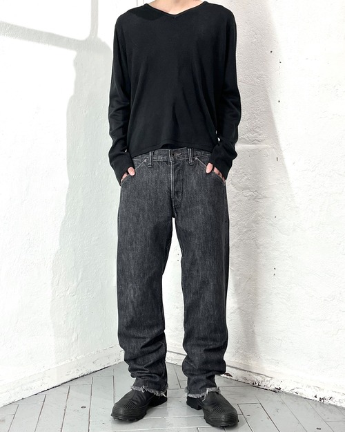 BRU NA BOINNE Black Denim Trousers