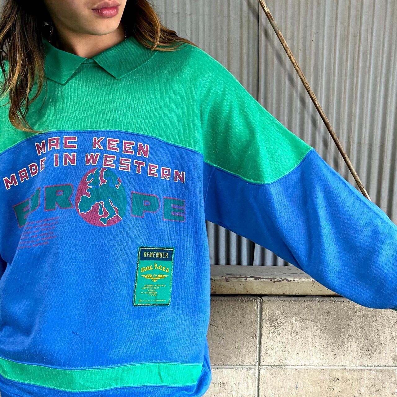 80年代 MAC KEEN イタリア製 切り替えデザインスウェット メンズ 80年代 MAC KEEN イタリア製 切り替えデザインスウェット メンズ
