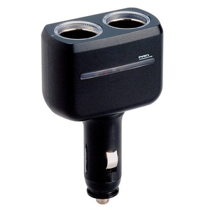 【在庫処分】セイワ(SEIWA) 車内用品 シガーソケット増設分配器 イルミソケット2F 2連ソケット マットブラック F194
