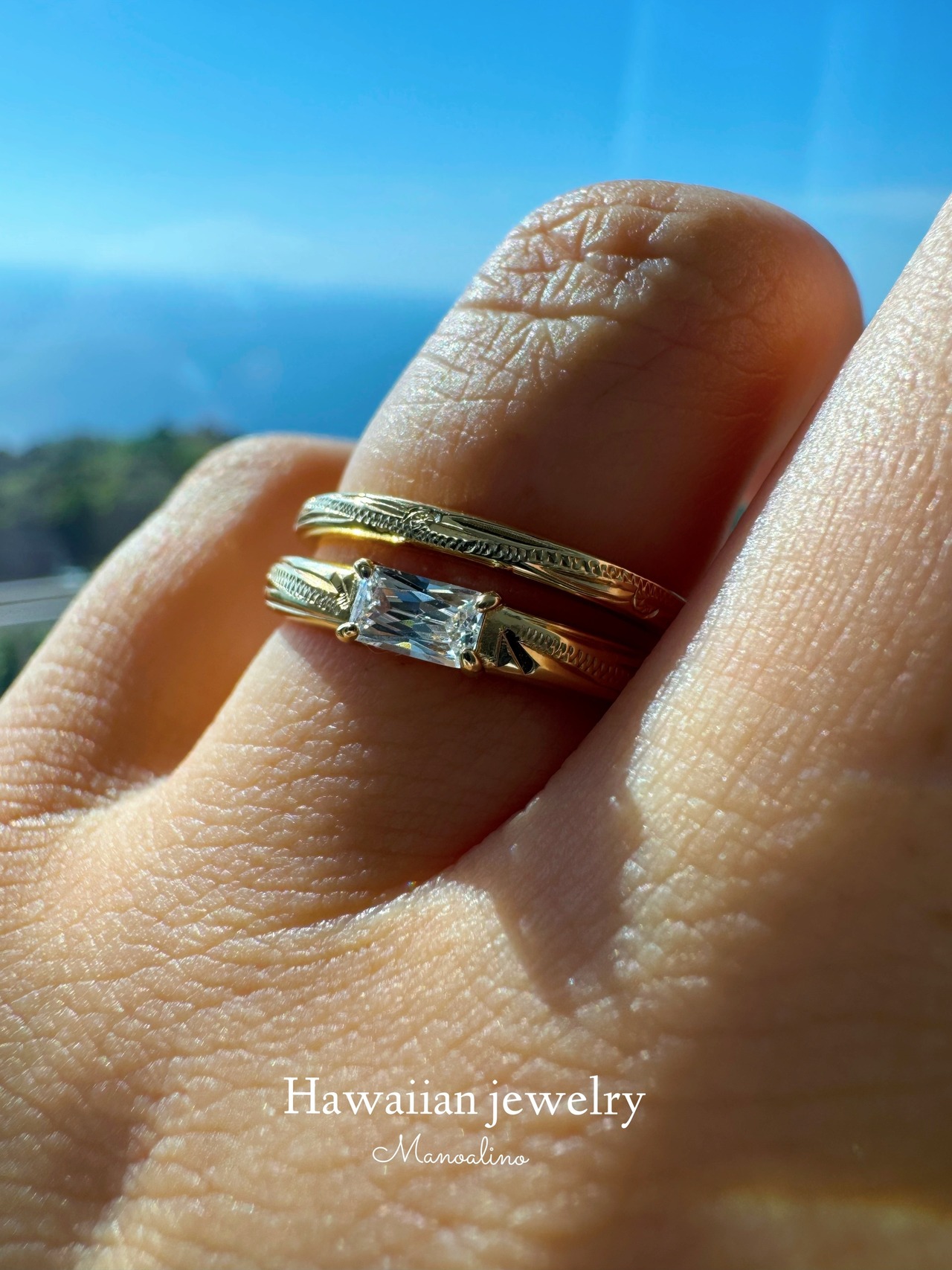 【手彫り】2mm ring Hawaiian jewelry(2mmリング、指輪ハワイアンジュエリー)