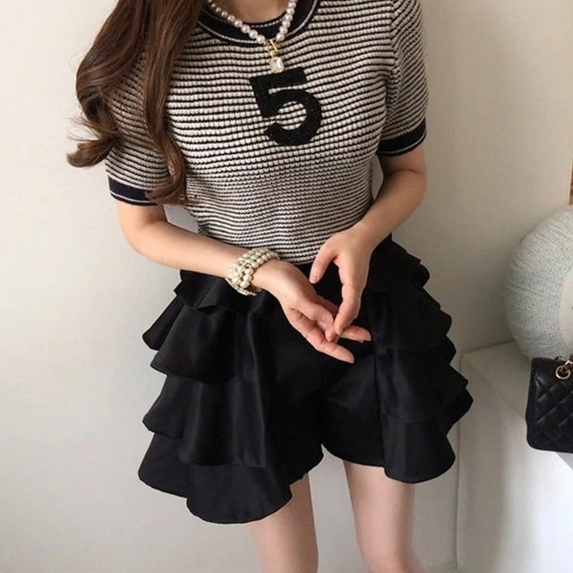 フロントデザインサマーニット