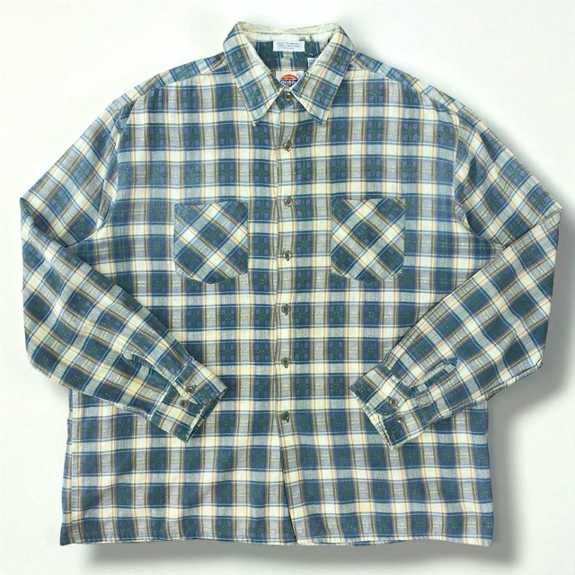 ［オンブレ］70's Dickies“プリントネルシャツ“プリネル 襤褸 雰囲気系 ディッキーズ