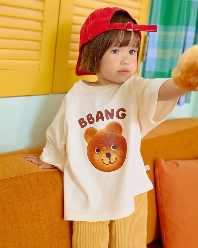 【取寄】oottbebe｜bread raglan tee kids｜パンラグランTシャツキッズ｜XS-XL｜kids｜26 autumn