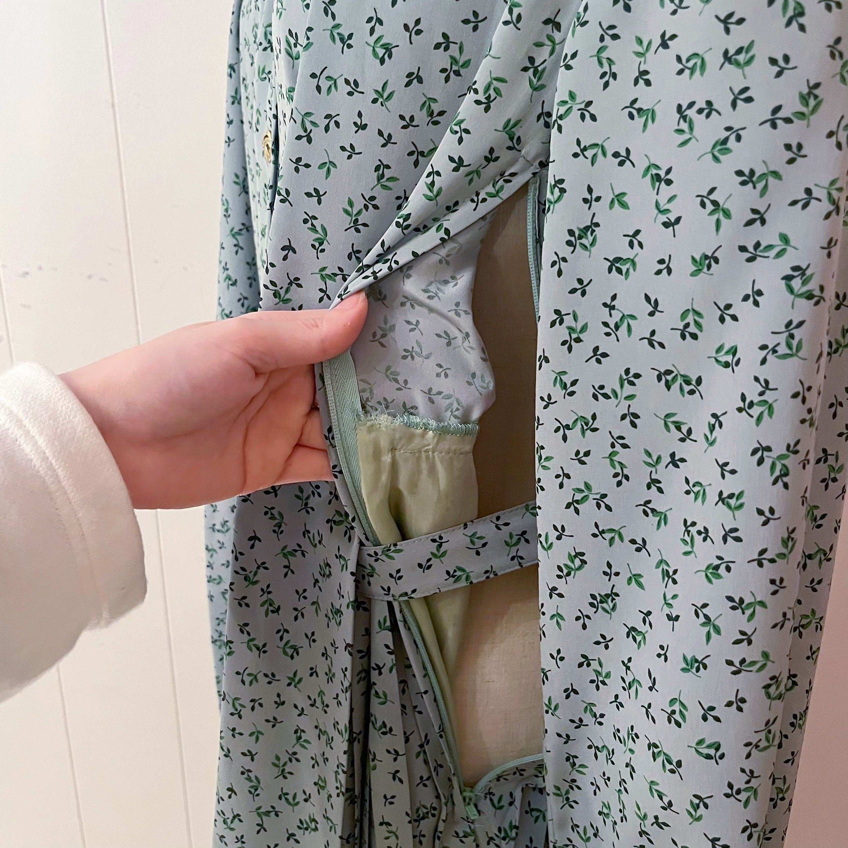 mini leaf ribbon tie one-piece