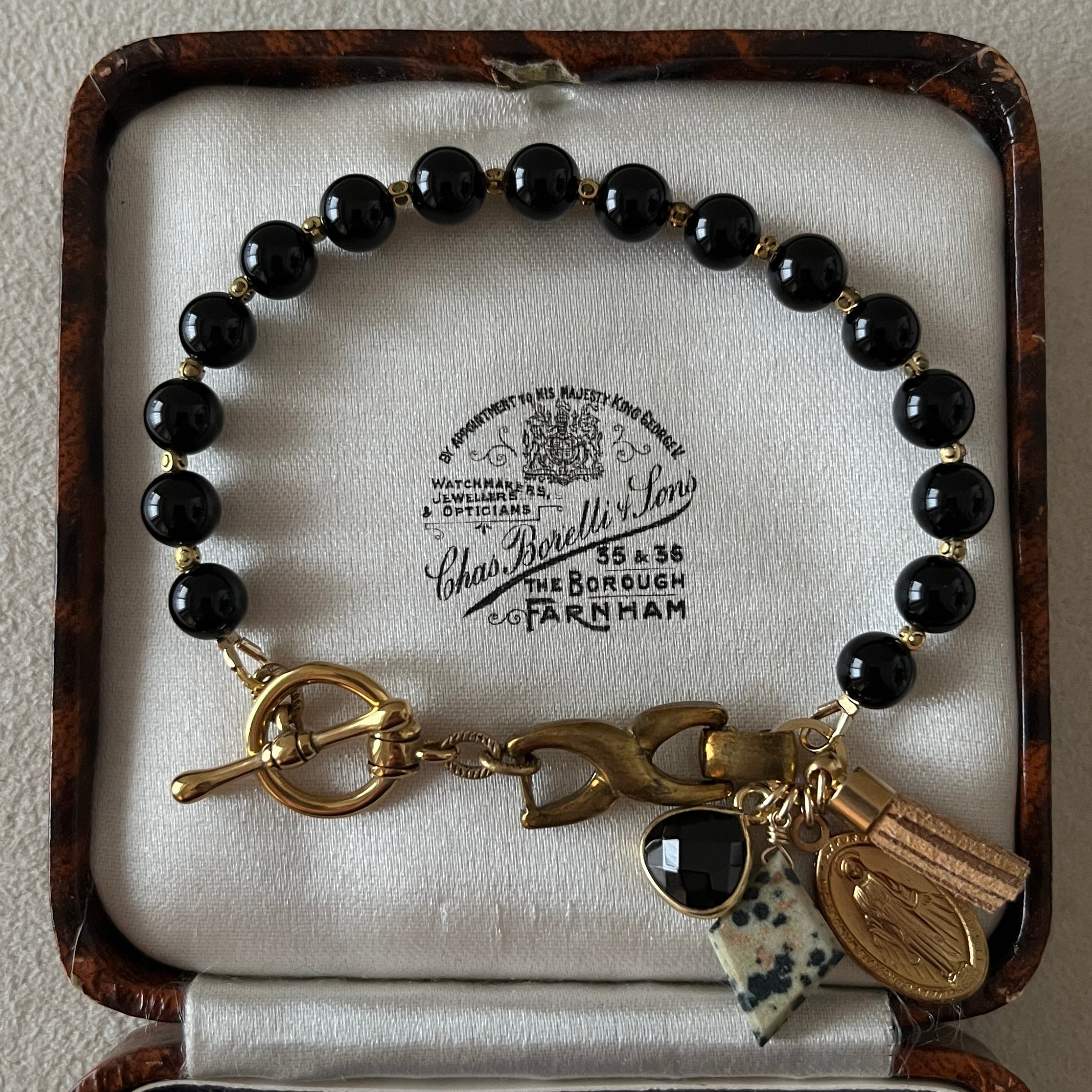 オニキスのヴィンテージブレスレット