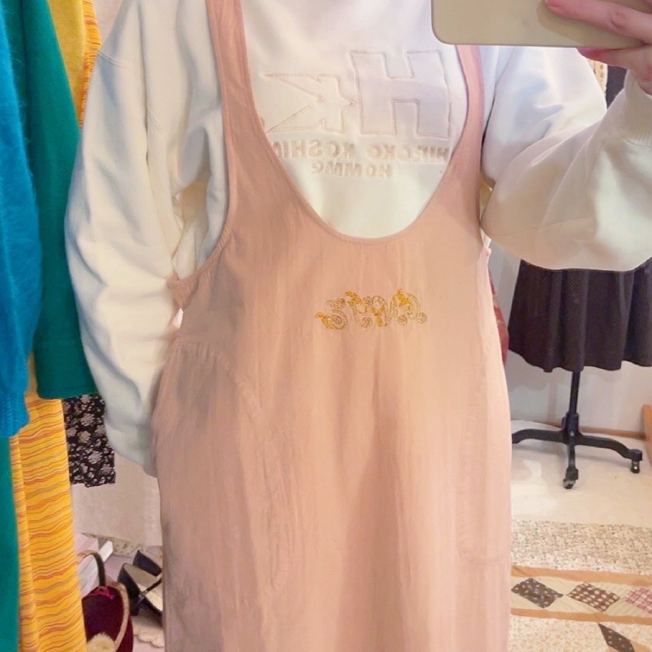 INGEBORG / pale pink round jumper skirt