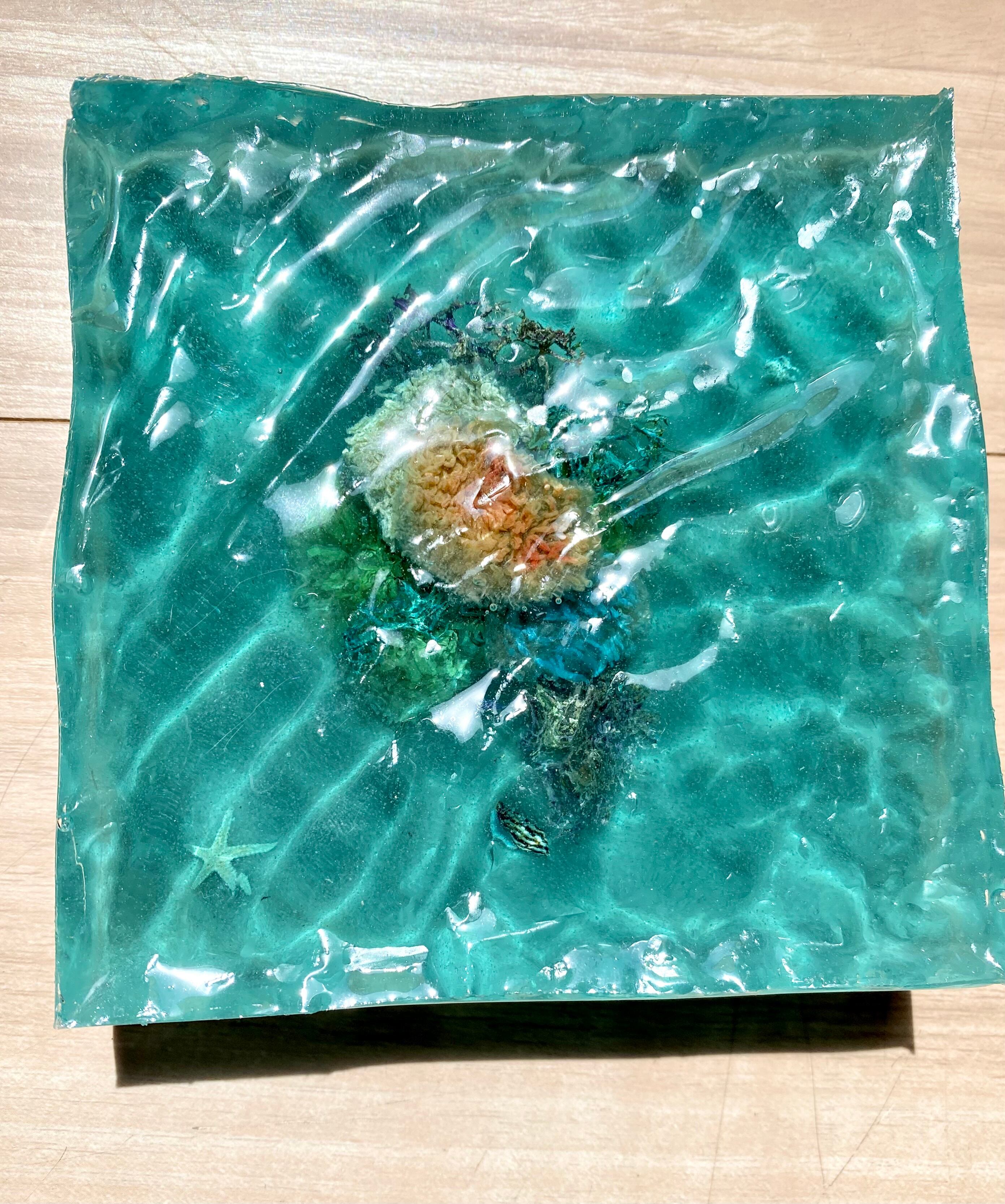 海レジン オーシャンアート 穏やかな海 パラオ珊瑚砂 ハンドメイド 海