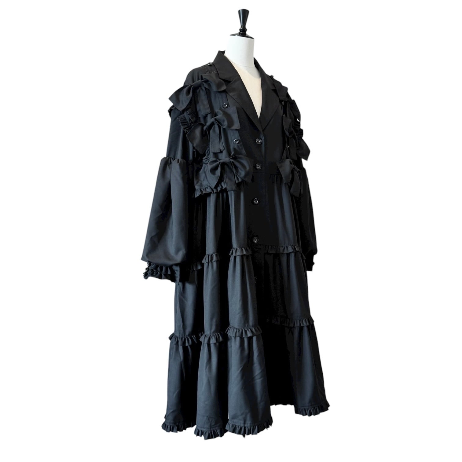 リボンドッキングスーツワンピース BLACK