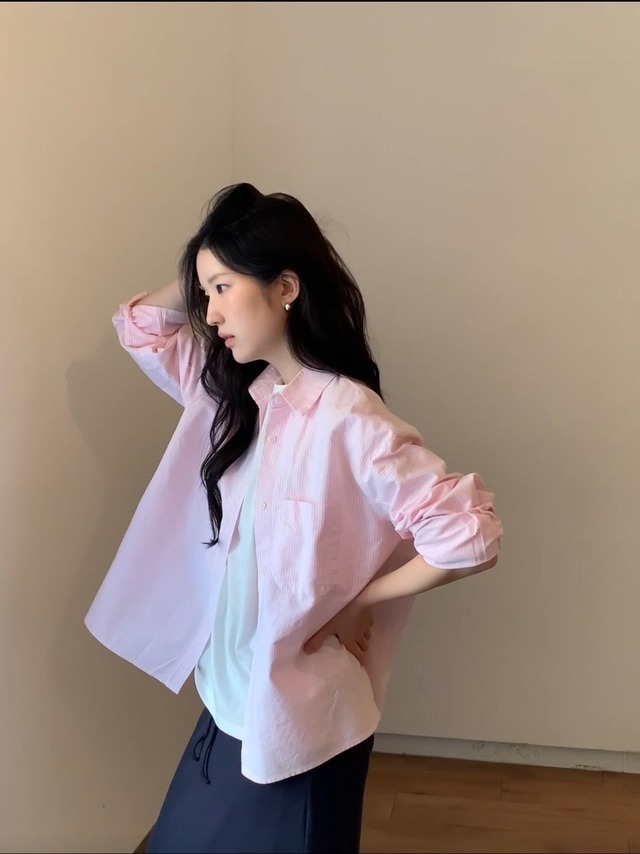 (予約) HAUS / Washing stripe oxford shirts 2color