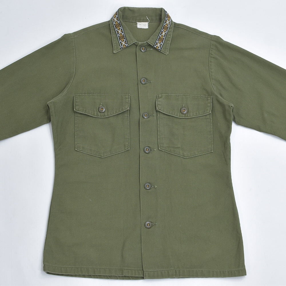 70s USA製 US Army OG-107 アメリカ軍 米軍実品 チロリアンテープ