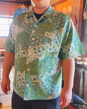 KIRIBAME - ALOHA SHIRT / アロハシャツ 着物シャツ 切りばめ文様