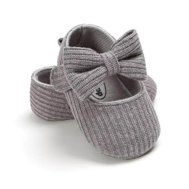 【Pico即納】size6-12m りぼんファーストシューズ（grey）