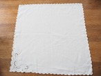 リネンナプキン 花とツタのアイレット刺繍(シミあり) 画像10