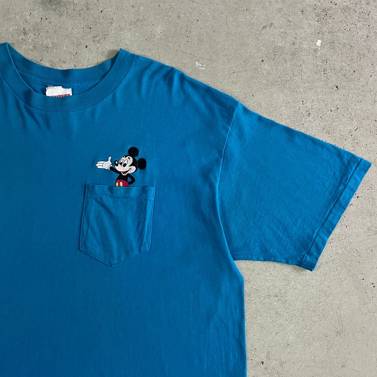 90年代 DISNEY MICKEY MOUSE ミッキーマウス キャラ ボーダー柄 ロングTシャツ ロンT メンズXL ヴィンテージ /eaa318517