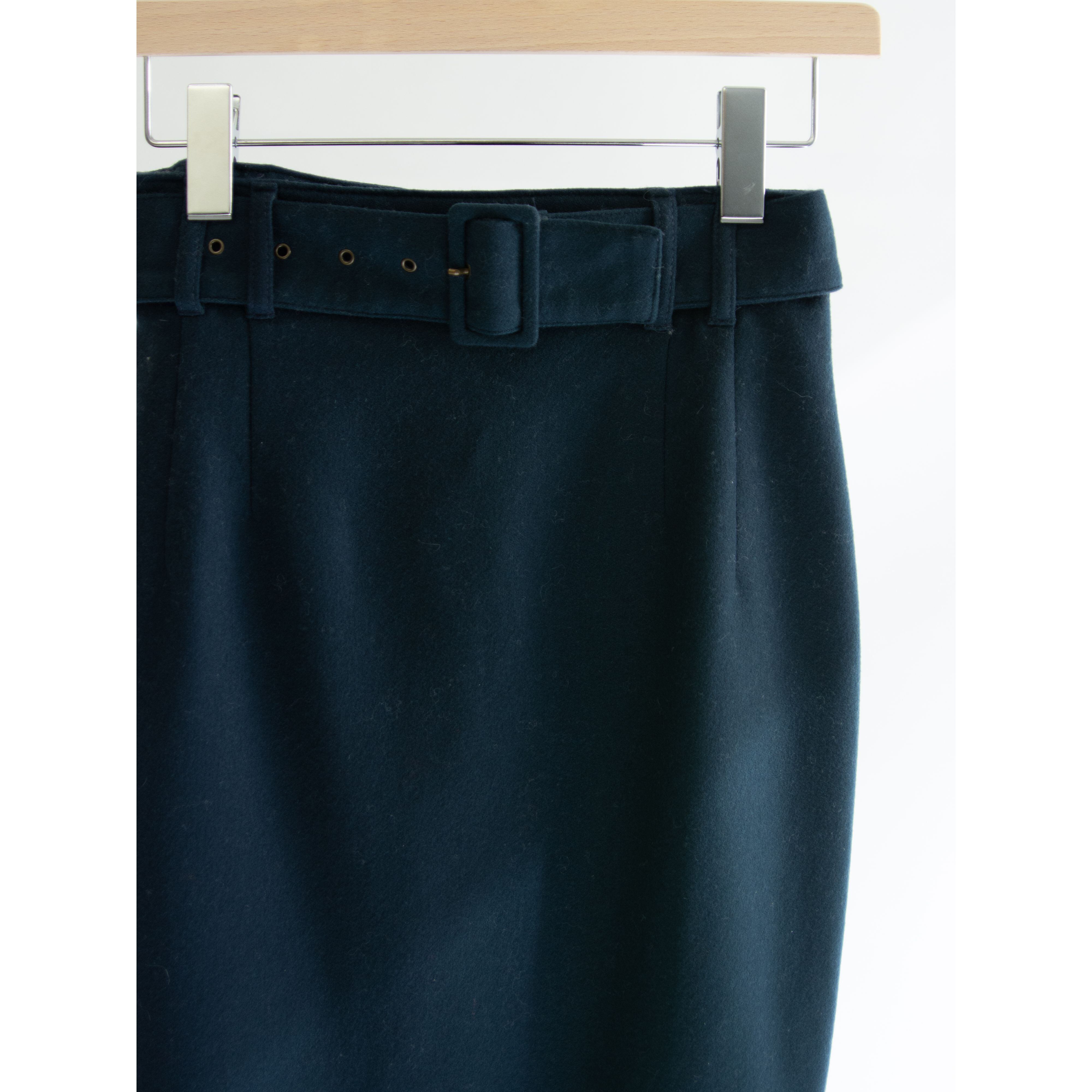 【UNITED COLORS OF BENETTON】Made in Italy Midi length slit skirt(ベネトン イタリア製ミディ丈スリットスカート)11a