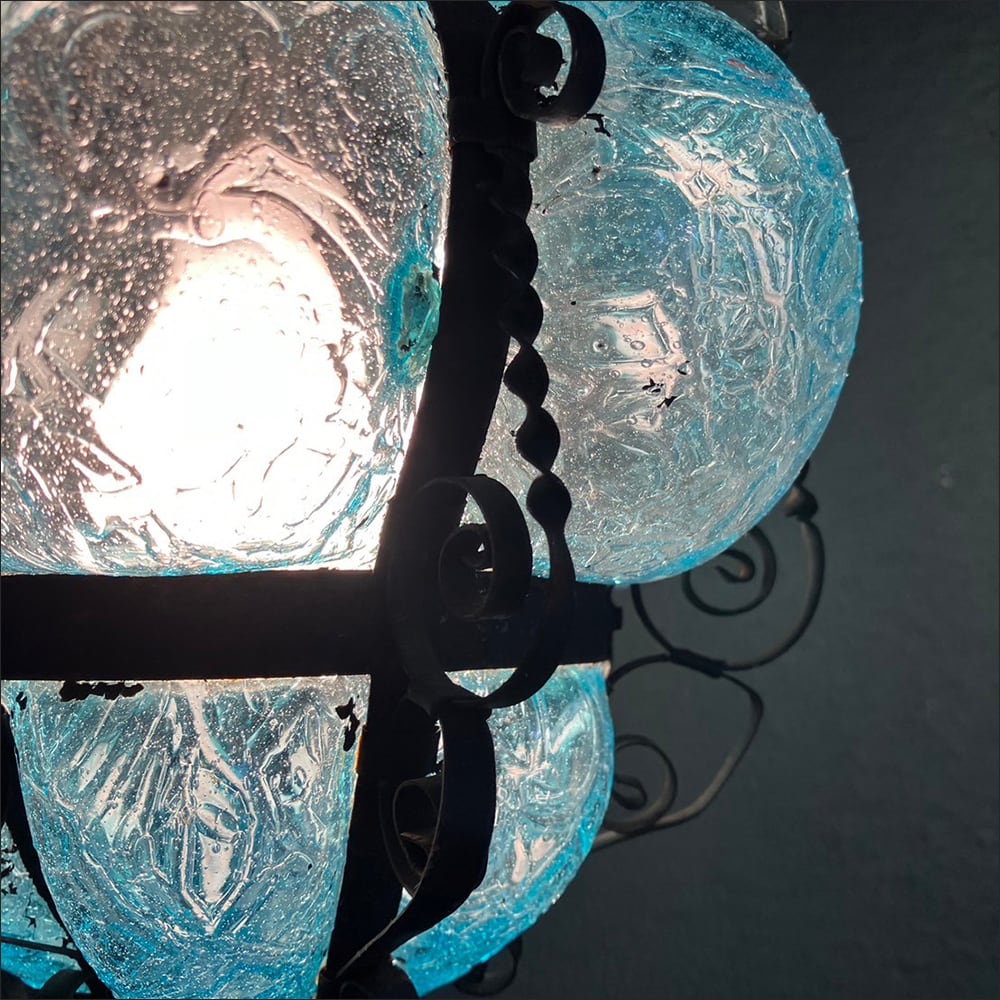 ヴィンテージ ペンダントランプ/クリスタルガラスとビーズ/フランス/モロッコ ヴィンテージ ペンダントランプ/クリスタルガラスとビーズ