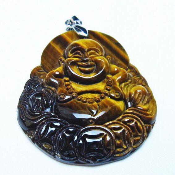 イエロータイガーアイ ペンダント 布袋様 タイガーアイ 一点物 メール便可 [M便 1/20] 112-11498