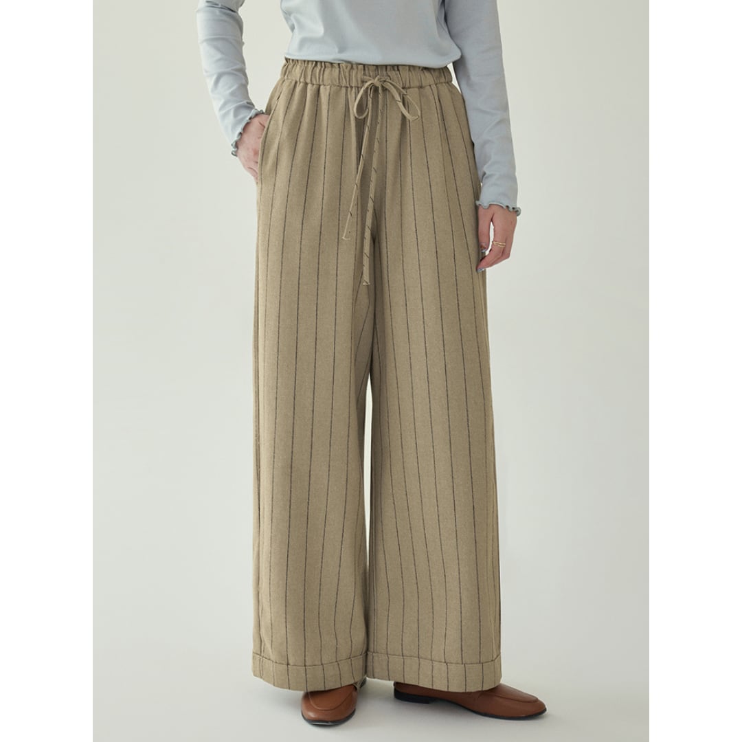 stripe wide pants