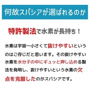 水素水スパシア550ml 30本入り GMP認定・高水素濃度・軟水で飲みやすい改良型容器使用