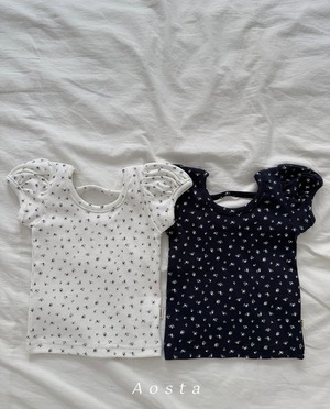 【予約】Aosta / Open Back Puff Blouse