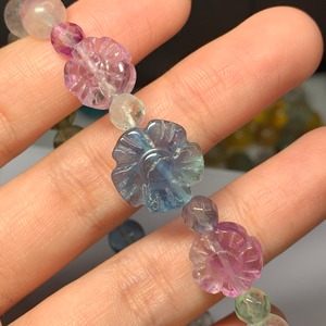 D7.お花フローライトデザインブレスレット