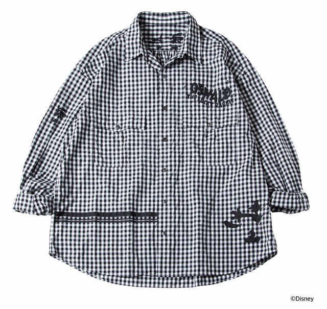 DISNEY 100/OSWALD ROLL UP GINGHAM CHECK SHIRT