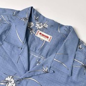 90s McGREGOR SPORTSWEAR マクレガー 花柄 半袖シャツ アロハシャツ 4L/大きいサイズ ブルー メンズ ビンテージ