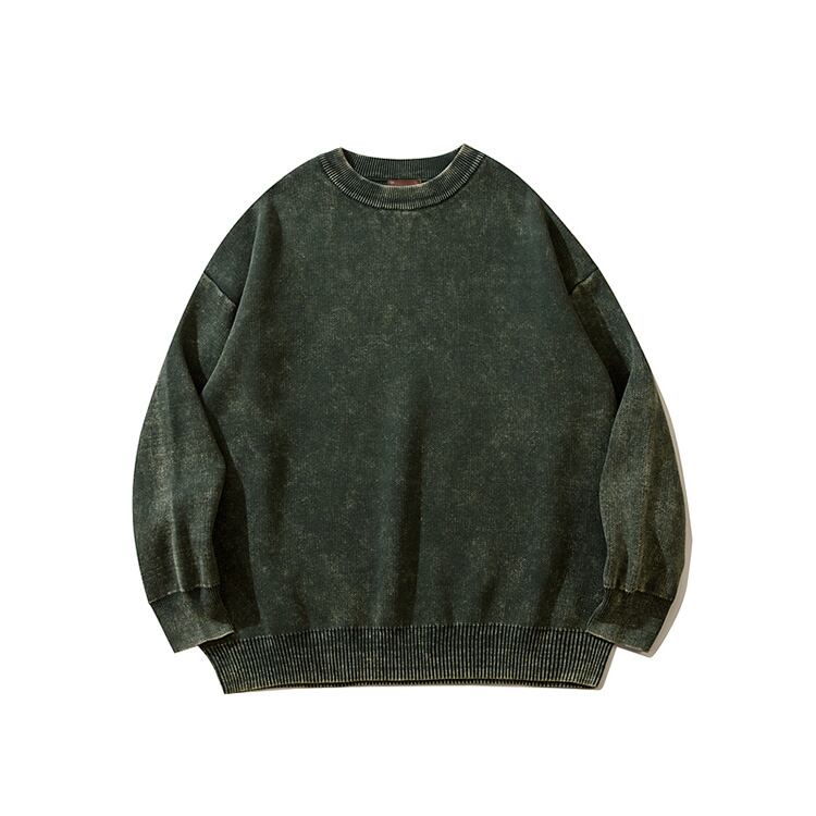 ★AMERICAN RETRO OLD WASHED PLAIN SWEATER　　　07344