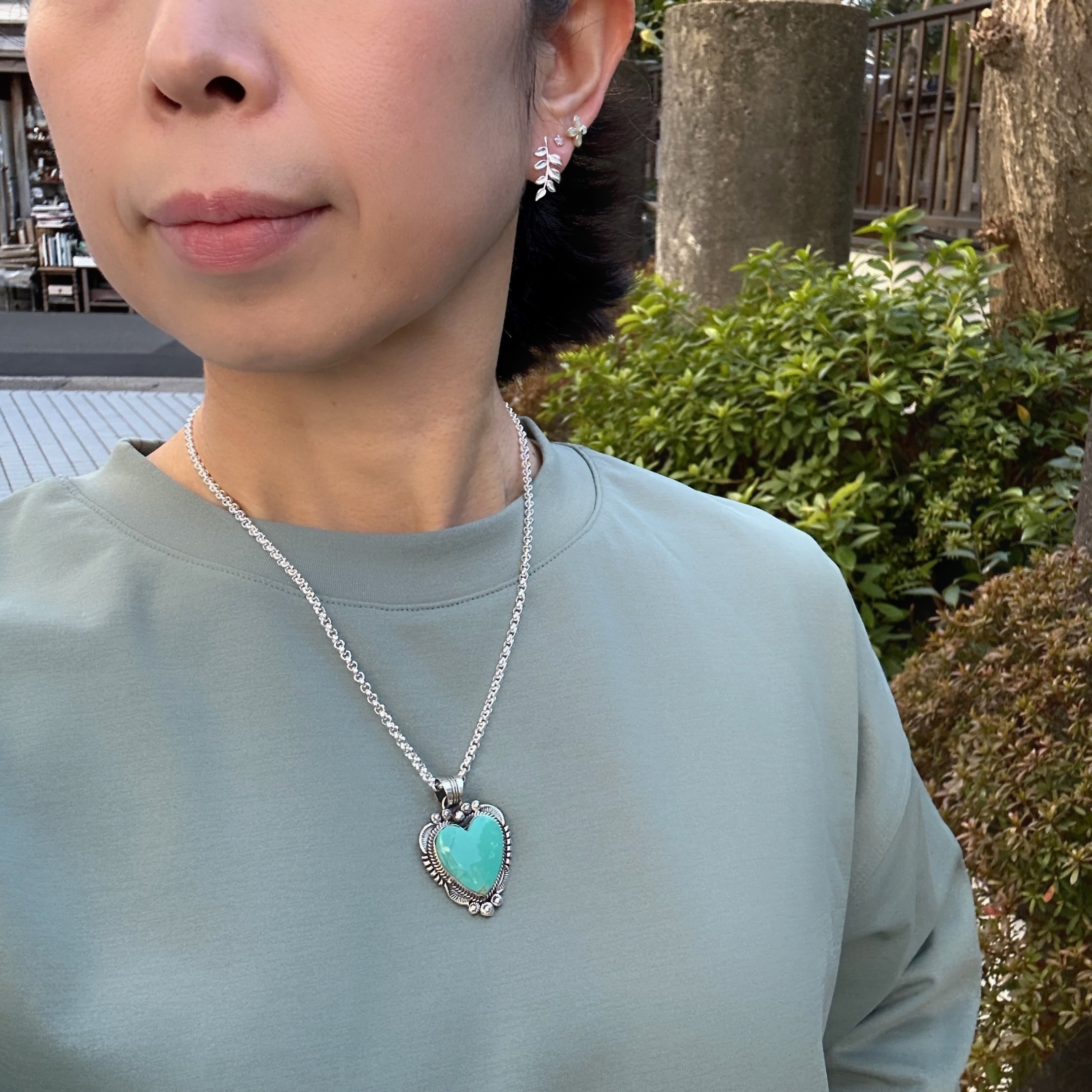 Indian Jewelry 》ロイストン ターコイズ ハート ペンダント | 【公式 Indian Jewelry 》ロイストン ターコイズ ハート ペンダント | 【公式
