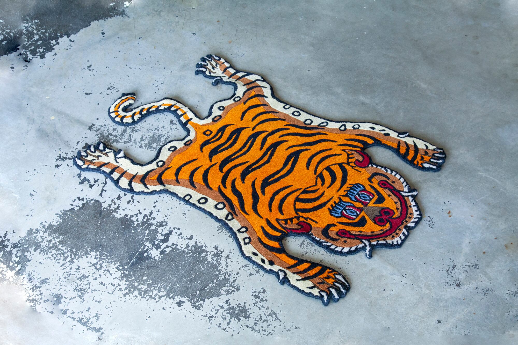 Tibetan Tiger Rug 《Sサイズ•ウール025》チベタンタイガーラグ