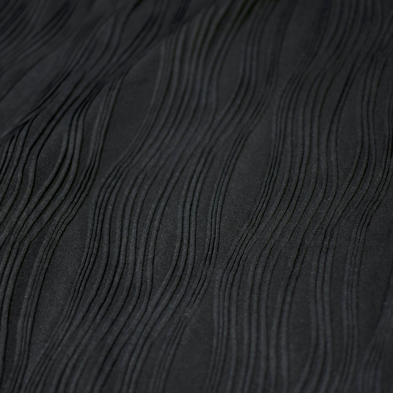 design wave pleats wide pants black