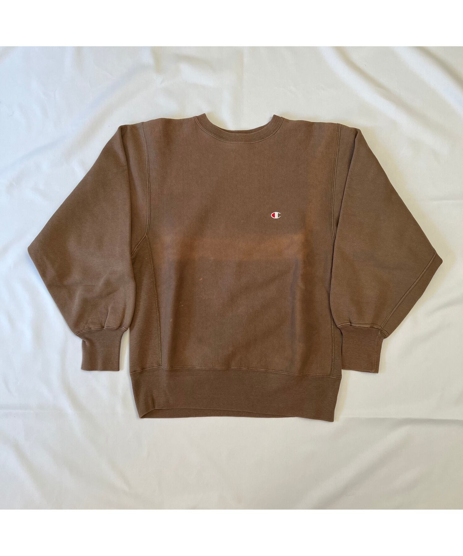 80's USA製 champion reverse weave 目あり無地スウェットシャツ