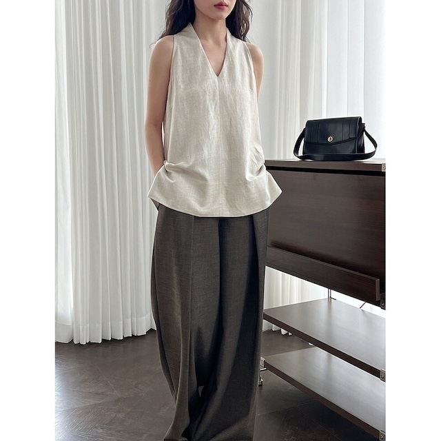 v-neck halter neck shirt 10944