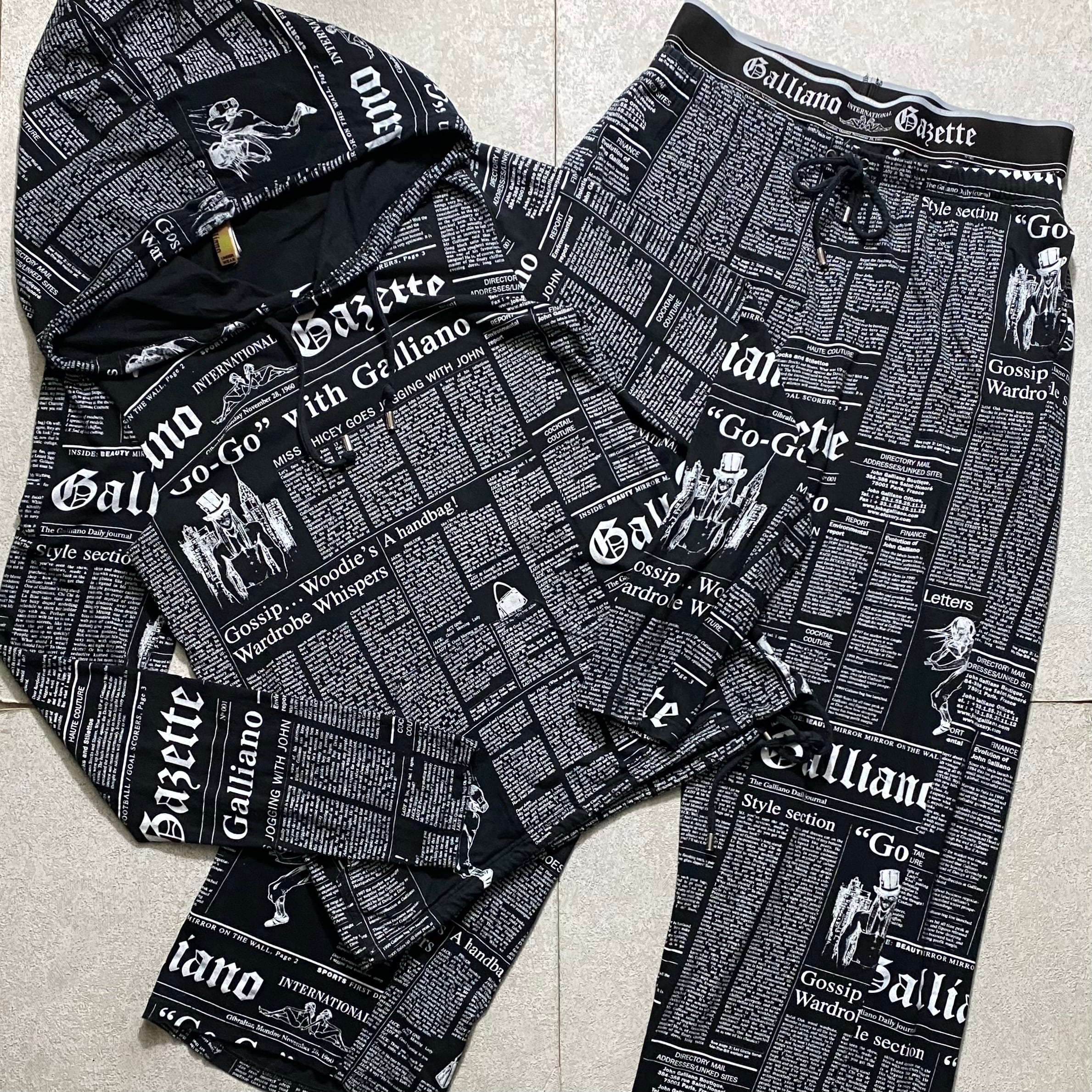 JOHN GALLIANO newspaper pattern set-up | NOIR ONLINE 
