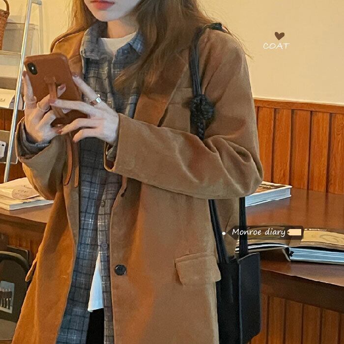 コーデュロイジャケット ルーズカジュアルトップス ストリート モンロー28973723102