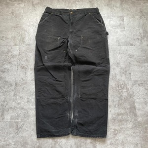 00s USA製 ブラック ダブルニー Carhartt B01 40×32