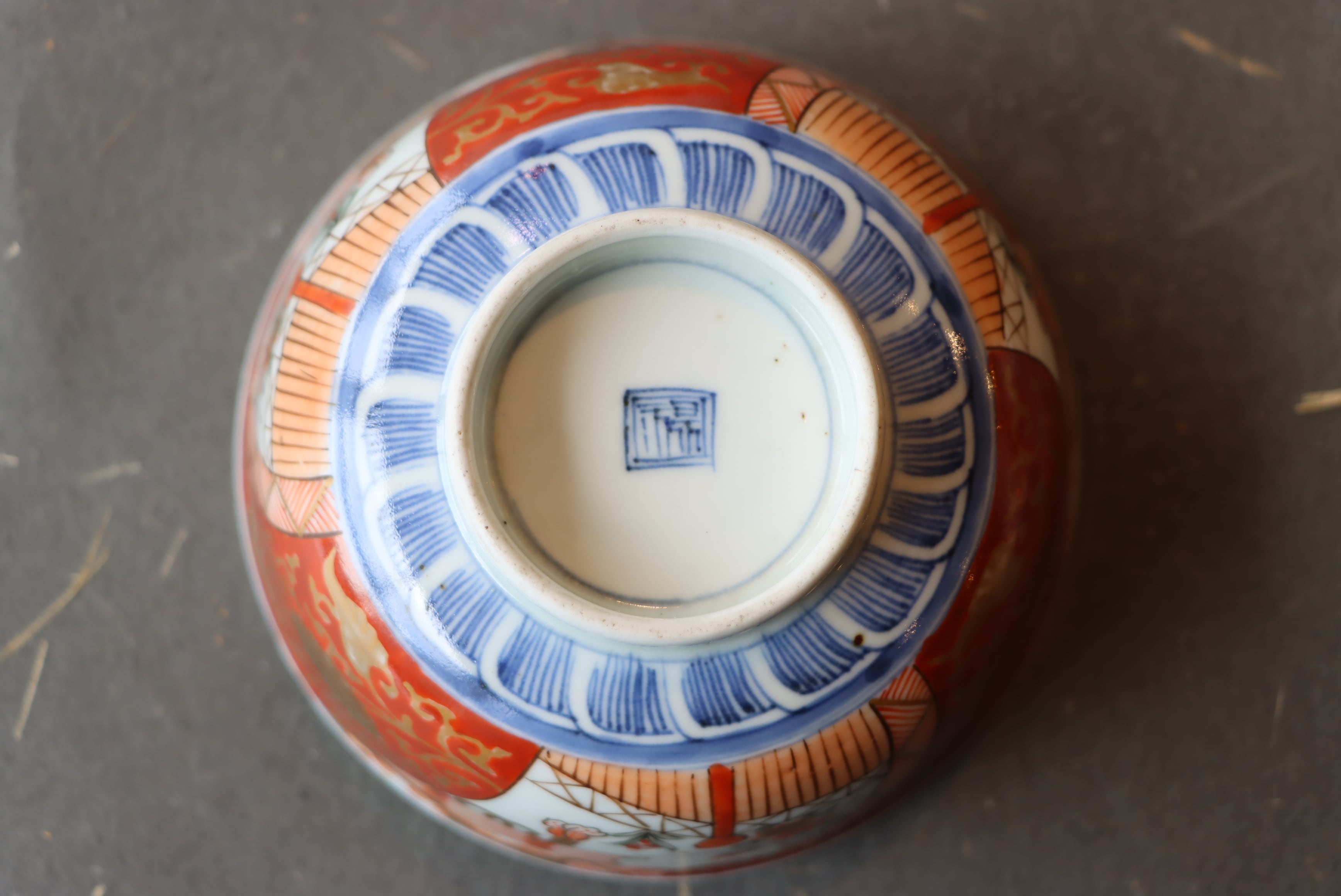 伊万里焼 色絵 花御簾瓔珞文 蓋茶碗/Imari covered bowl | (有)新原美術